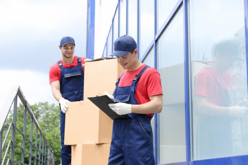 Packing office equipment for a Barnet relocation