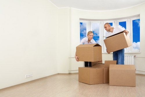 Packing and securing furniture inside a hired removal truck