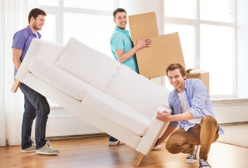 Moving van loaded for a Barnet removals job with carefully secured items