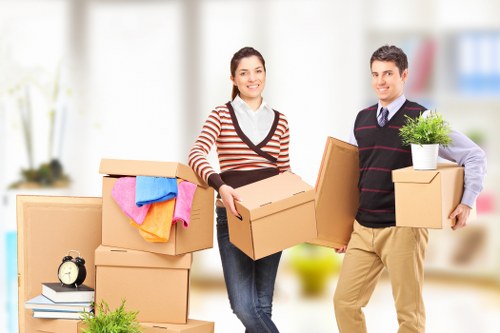 Household items being loaded carefully during a Barnet move