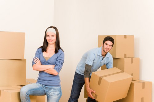 Barnet office removals process with desks and equipment being moved efficiently