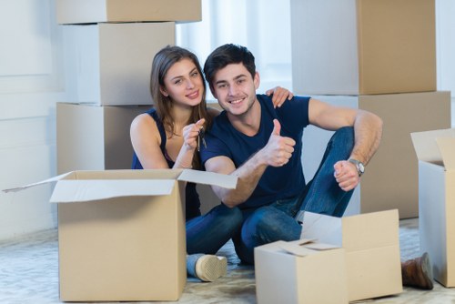 Local moving truck arranged for a home move in Barnet