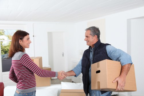 Packed household boxes ready for a Barnet move