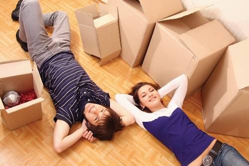Loading furniture into a removals van for a Barnet home relocation