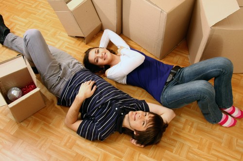 Office relocation equipment prepared for transport in Barnet