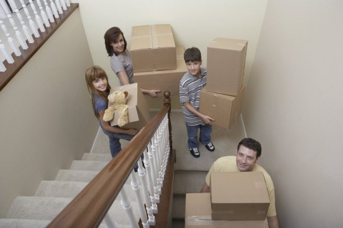 Local moving van helping with furniture transport in Barnet